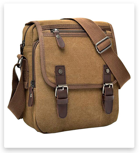 CAOODKDK Mens Messenger Canvas Shoulder Bags