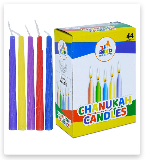 Ner Mitzvah Colorful Chanukah Candles