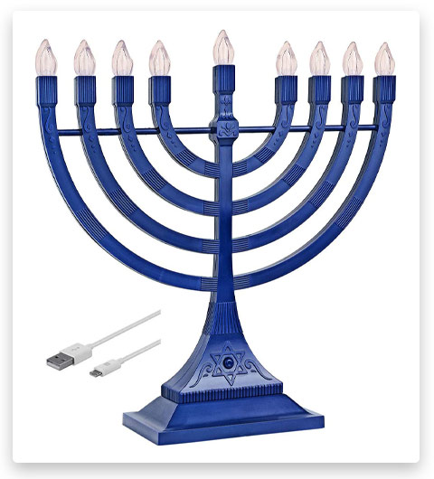 Zion Judaica LED Electric Hanukkah Menorah