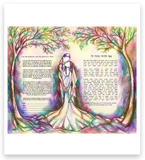 Anna Abramzon Studio Mystical Forest Ketubah Jewish