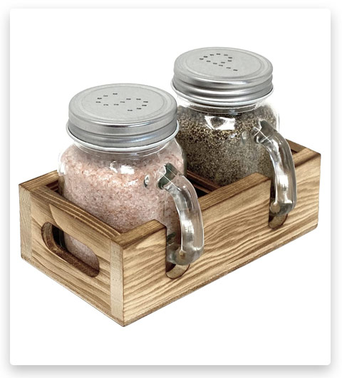 CB Accessories Mason Jar Salt and Pepper Shakers Set