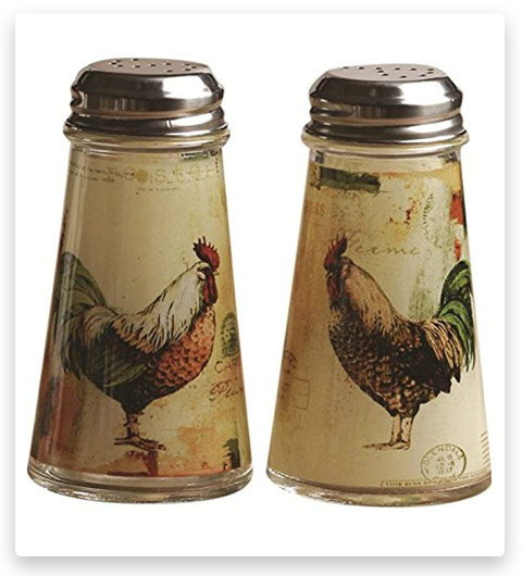 Circleware Rooster Salt and Pepper Shakers