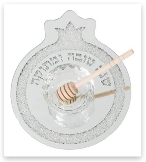 MASORET Rosh Hashana Glass Honey Dish Set