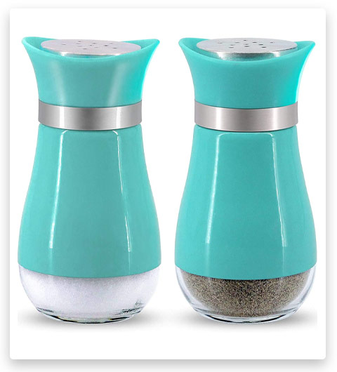 Tunis White and Blue Ceramic Salt and Pepper Shaker Set - World Market