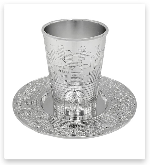 Dreidel Company Kiddush Cup Jerusalem Design