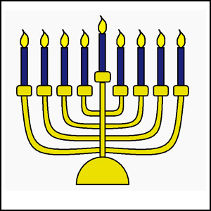 Festive Hanukkah Menorah