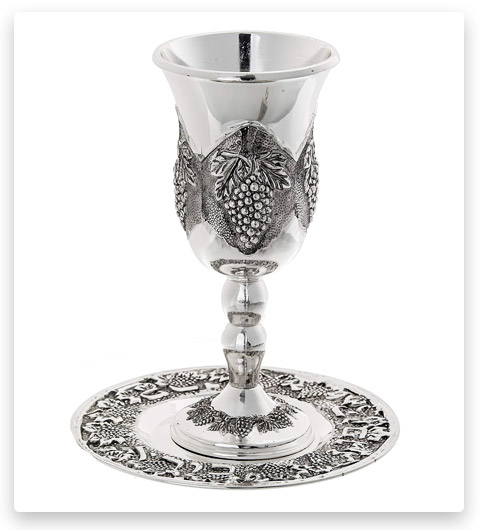 Legacy Judaica FBA 2138 Magnificent Silver Plated Kiddush Cup