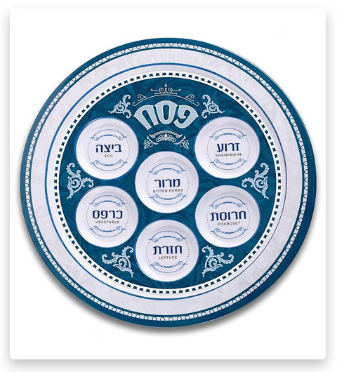 Ner Mitzvah Seder Plate for Passover Melamine