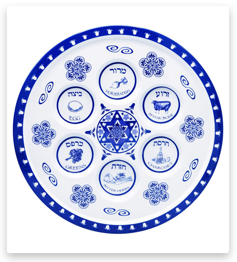 The Dreidel Company Seder Passover Plate Melamine Renaissance Design