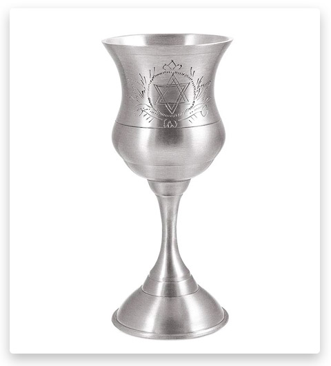 Zion Judaica Traditional Shabbat Kiddush Cup 5.5