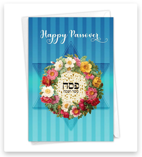NobleWorks Matzo and More Passover Greeting Card with Envelope